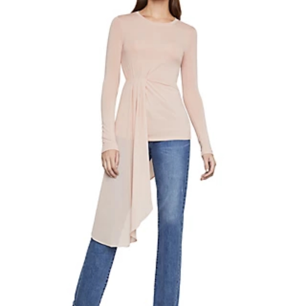 BCBGMAXAZRIA Draped Asymmetrical Top